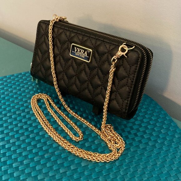 Vera New York NWOT Crossbody Clutch Wallet with Unbranded Gold Chain - Picture 5 of 16